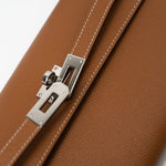 Hermes Handbag Kelly To Go Veau Epsom Leather Palladium Plated 2020 Y - Redeluxe