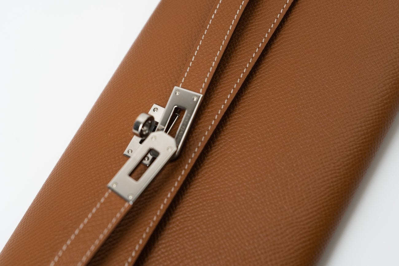 Hermes Handbag Kelly To Go Veau Epsom Leather Palladium Plated 2020 Y - Redeluxe