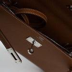 Hermes Handbag Kelly To Go Veau Epsom Leather Palladium Plated 2020 Y - Redeluxe