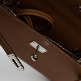 Hermes Handbag Kelly To Go Veau Epsom Leather Palladium Plated 2020 Y - Redeluxe