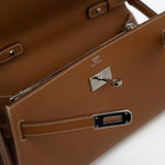 Hermes Handbag Kelly To Go Veau Epsom Leather Palladium Plated 2020 Y - Redeluxe