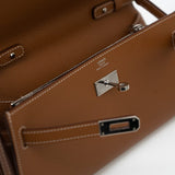 Hermes Handbag Kelly To Go Veau Epsom Leather Palladium Plated 2020 Y - Redeluxe