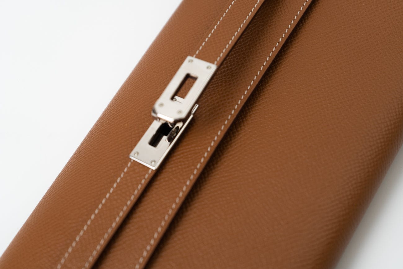 Hermes Handbag Kelly To Go Veau Epsom Leather Palladium Plated 2020 Y - Redeluxe