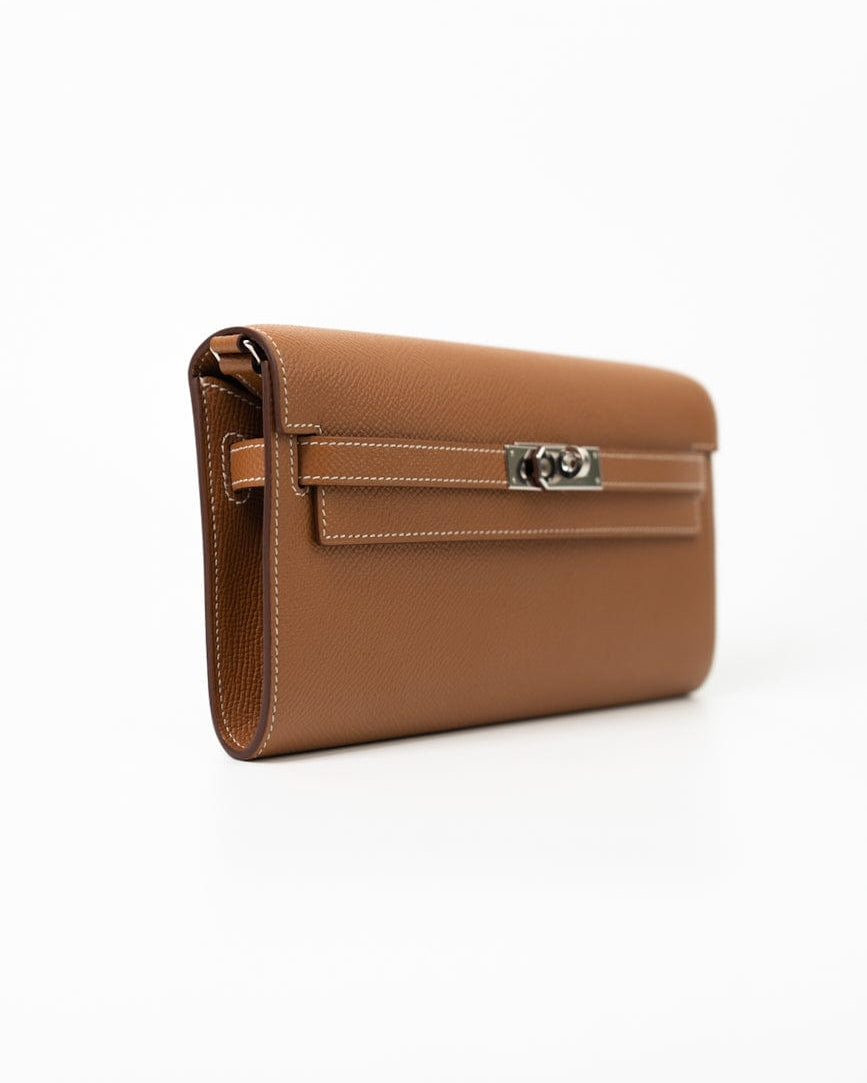 Hermes Handbag Kelly To Go Veau Epsom Leather Palladium Plated 2020 Y - Redeluxe