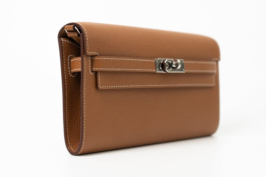 Hermes Handbag Kelly To Go Veau Epsom Leather Palladium Plated 2020 Y - Redeluxe
