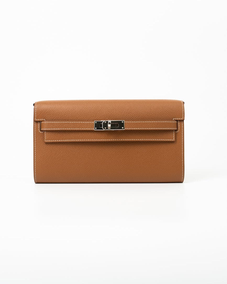 Hermes Handbag Kelly To Go Veau Epsom Leather Palladium Plated 2020 Y - Redeluxe