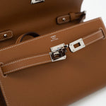 Hermes Handbag Kelly To Go Veau Epsom Leather Palladium Plated 2020 Y - Redeluxe
