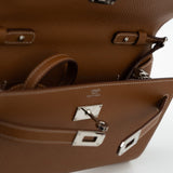 Hermes Handbag Kelly To Go Veau Epsom Leather Palladium Plated 2020 Y - Redeluxe