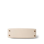 Hermes Handbag Mini Kelly Sellier II Craie Epsom Permabrass Plated Z Stamp - Redeluxe