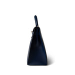 Hermes Handbag Navy Kelly Sellier 32 Blue Box Calfskin Gold Plated (U) Stamp - Redeluxe