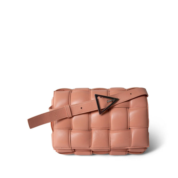 【BOTTEGA VENETA】Padded Leather Cassette Bag Melon Washed Bottega Veneta Padded Cassette Leather Bag In Melon Wash