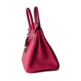Hermes Handbag Pink Birkin 25 Framboise Veau Togo Palladium Plated 2021 Z - Redeluxe