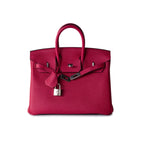 Hermes Handbag Pink Birkin 25 Framboise Veau Togo Palladium Plated 2021 Z - Redeluxe