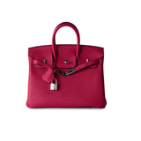 Hermes Handbag Pink Birkin 25 Framboise Veau Togo Palladium Plated 2021 Z - Redeluxe