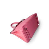 Hermes Handbag PINK Birkin 30 Rose Azalee Epsom Palladium Plated Y Stamp - Redeluxe