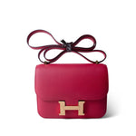 Hermes Handbag Pink Constance 18 Rose Extreme Epsom Gold Hardware - Redeluxe