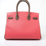 Hermes Handbag Pink Hermes Birkin 30 Rose Azalée Etoupe Veau Epsom Leather Gold Plated (brushed) C Stamp - Redeluxe