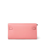 Hermes Handbag Pink Kelly Wallet To Go Rose Confetti Veau Epsom Palladium Plated U Stamp - Redeluxe