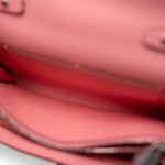 Hermes Handbag Pink Kelly Wallet To Go Rose Confetti Veau Epsom Palladium Plated U Stamp - Redeluxe
