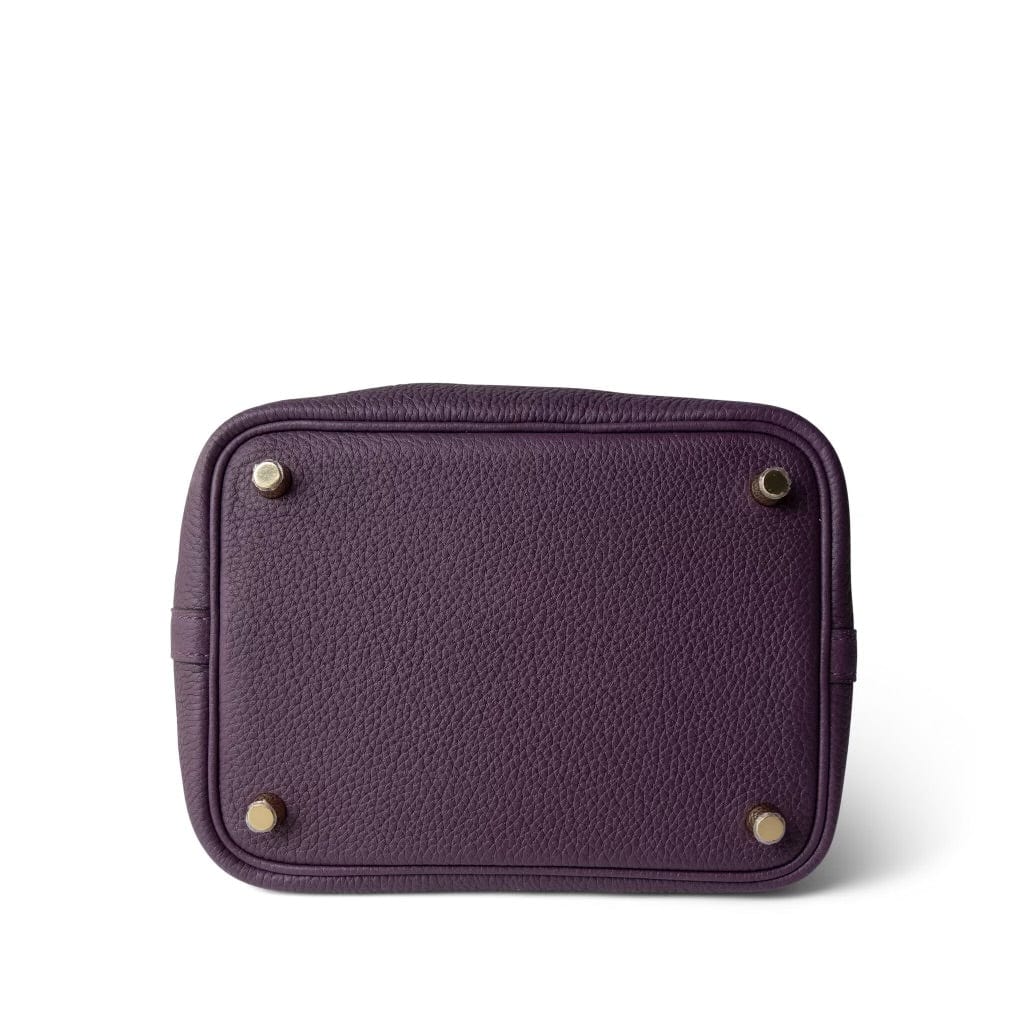 Hermes Handbag Purple Picotin 18 Taurillon Maurice in Cassis - Redeluxe