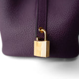 Hermes Handbag Purple Picotin 18 Taurillon Maurice in Cassis - Redeluxe