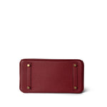 Hermes Handbag Red Birkin 25 Rouge Grenat Togo Gold Plated X Stamp - Redeluxe