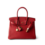 Hermes Handbag Red / Birkin Hermes Birkin 30 Rouge Casaque (red) Togo Leather Gold Plated Hardware - Redeluxe