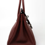 Hermes Handbag Red Hermès Birkin 25 Rouge Hermès Veau Togo Leather Palladium Plated Year 2020 Y - Redeluxe