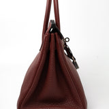 Hermes Handbag Red Hermès Birkin 25 Rouge Hermès Veau Togo Leather Palladium Plated Year 2020 Y - Redeluxe