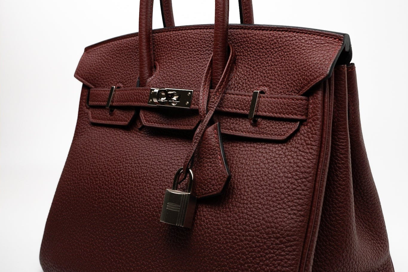 Hermes Handbag Red Hermès Birkin 25 Rouge Hermès Veau Togo Leather Palladium Plated Year 2020 Y - Redeluxe