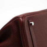 Hermes Handbag Red Hermès Birkin 25 Rouge Hermès Veau Togo Leather Palladium Plated Year 2020 Y - Redeluxe