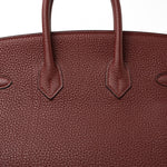 Hermes Handbag Red Hermès Birkin 25 Rouge Hermès Veau Togo Leather Palladium Plated Year 2020 Y - Redeluxe