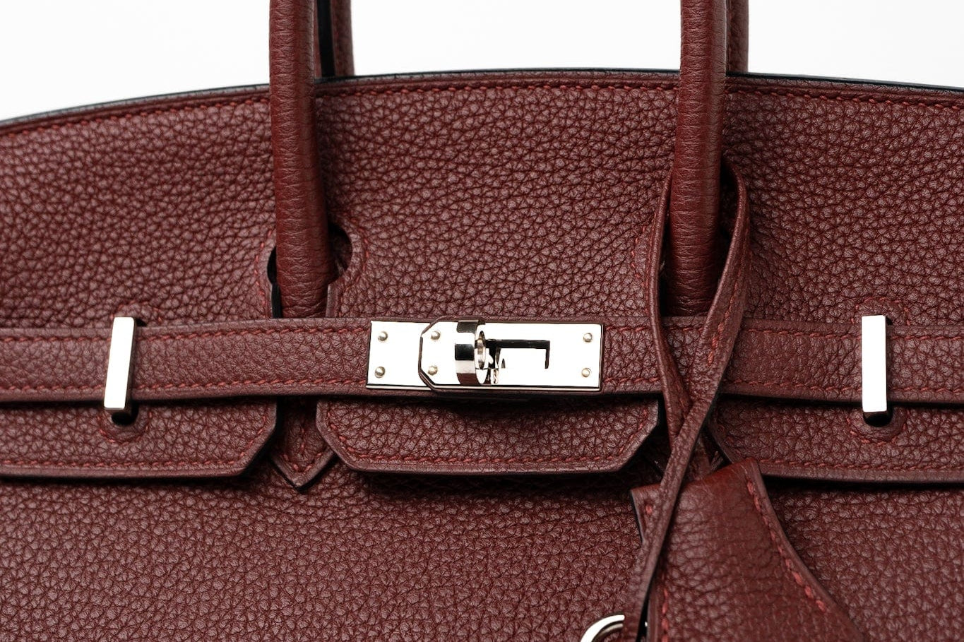 Hermes Handbag Red Hermès Birkin 25 Rouge Hermès Veau Togo Leather Palladium Plated Year 2020 Y - Redeluxe