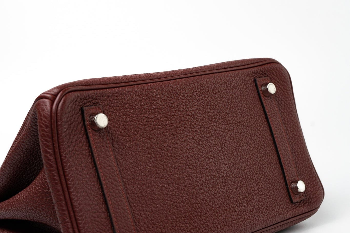Hermes Handbag Red Hermès Birkin 25 Rouge Hermès Veau Togo Leather Palladium Plated Year 2020 Y - Redeluxe