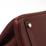 Hermes Handbag Red Hermès Birkin 25 Rouge Hermès Veau Togo Leather Palladium Plated Year 2020 Y - Redeluxe