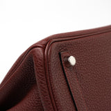 Hermes Handbag Red Hermès Birkin 25 Rouge Hermès Veau Togo Leather Palladium Plated Year 2020 Y - Redeluxe