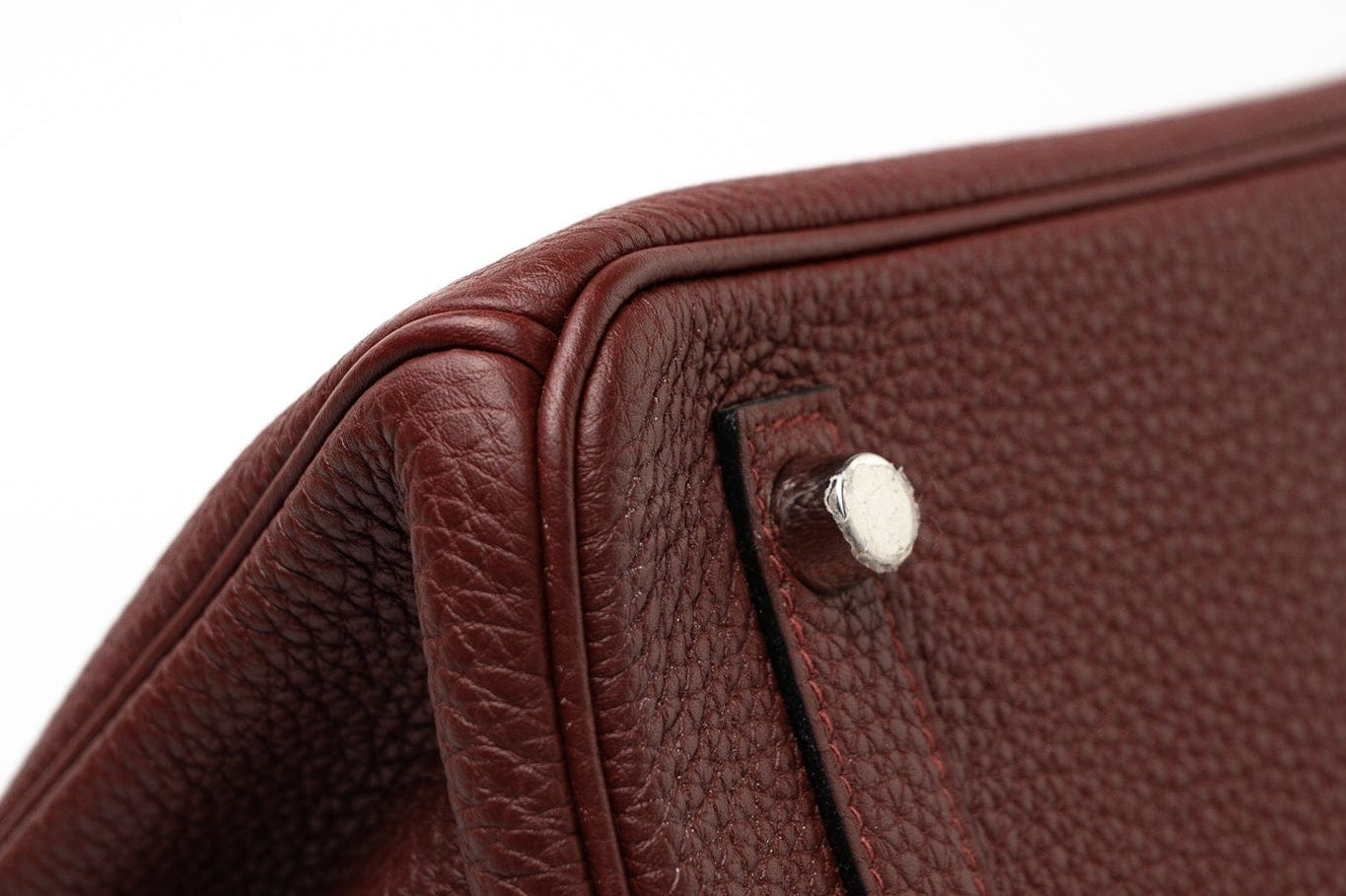Hermes Handbag Red Hermès Birkin 25 Rouge Hermès Veau Togo Leather Palladium Plated Year 2020 Y - Redeluxe