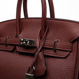 Hermes Handbag Red Hermès Birkin 25 Rouge Hermès Veau Togo Leather Palladium Plated Year 2020 Y - Redeluxe