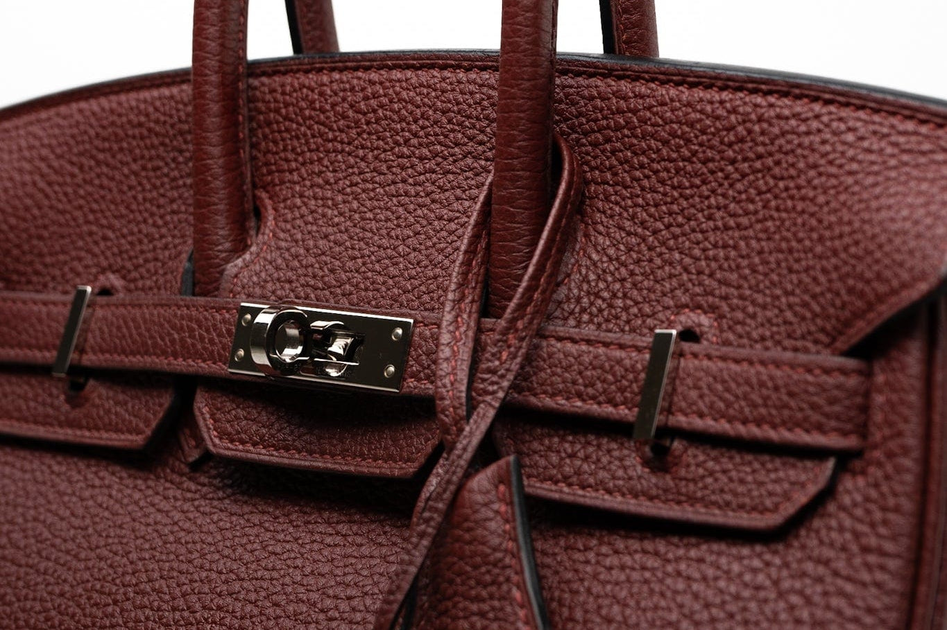 Hermes Handbag Red Hermès Birkin 25 Rouge Hermès Veau Togo Leather Palladium Plated Year 2020 Y - Redeluxe