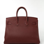 Hermes Handbag Red Hermès Birkin 25 Rouge Hermès Veau Togo Leather Palladium Plated Year 2020 Y - Redeluxe