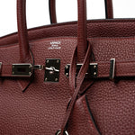 Hermes Handbag Red Hermès Birkin 25 Rouge Hermès Veau Togo Leather Palladium Plated Year 2020 Y - Redeluxe