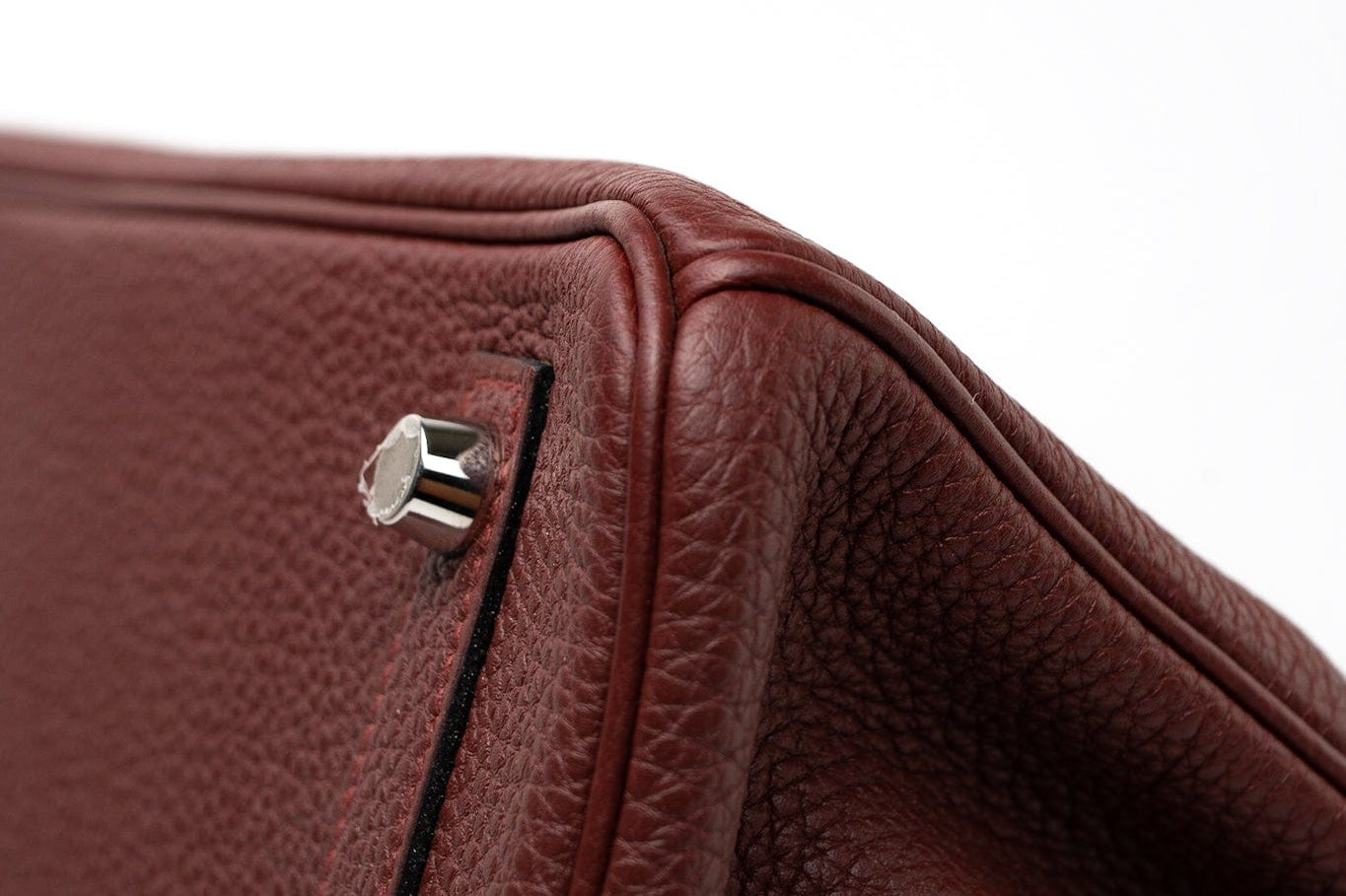 Hermes Handbag Red Hermès Birkin 25 Rouge Hermès Veau Togo Leather Palladium Plated Year 2020 Y - Redeluxe