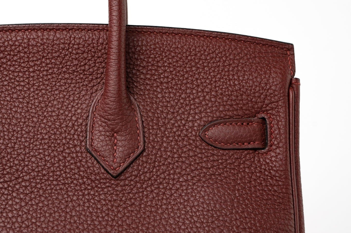 Hermes Handbag Red Hermès Birkin 25 Rouge Hermès Veau Togo Leather Palladium Plated Year 2020 Y - Redeluxe