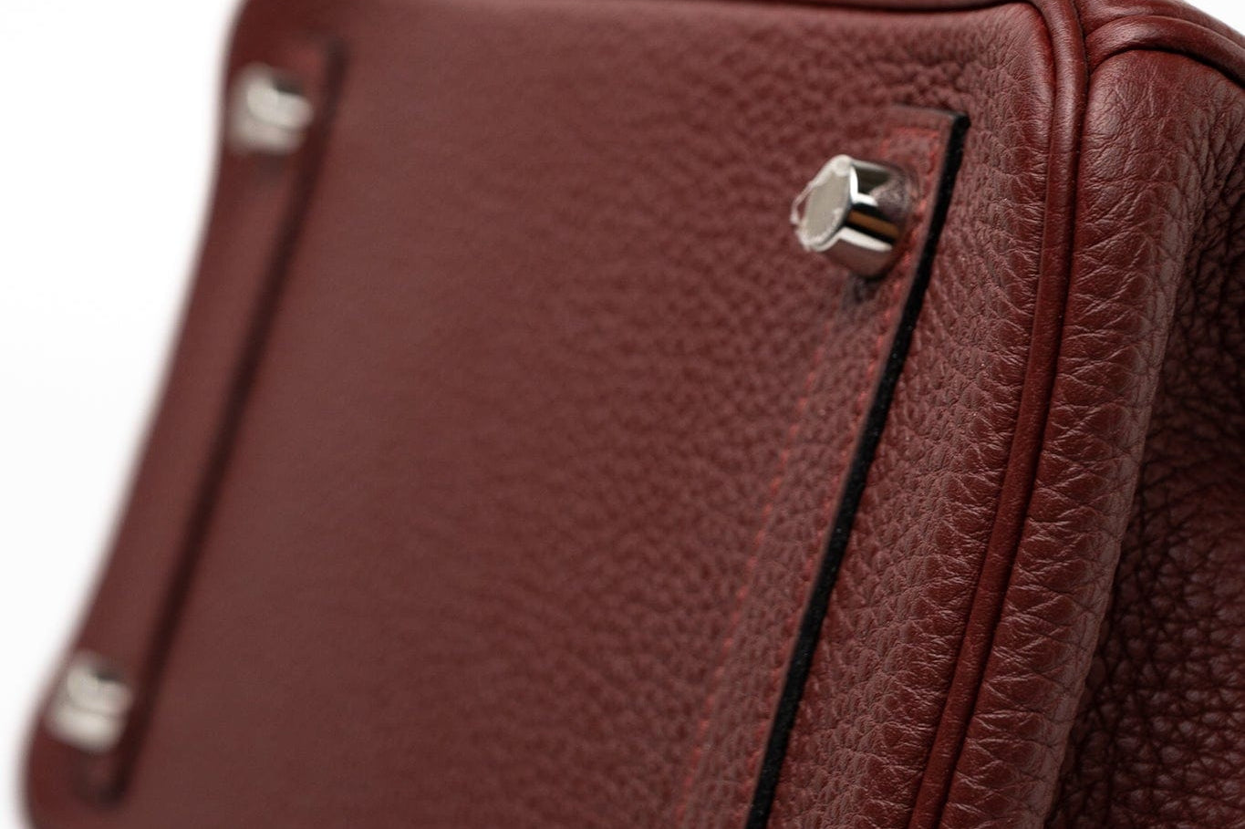 Hermes Handbag Red Hermès Birkin 25 Rouge Hermès Veau Togo Leather Palladium Plated Year 2020 Y - Redeluxe