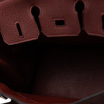 Hermes Handbag Red Hermès Birkin 25 Rouge Hermès Veau Togo Leather Palladium Plated Year 2020 Y - Redeluxe