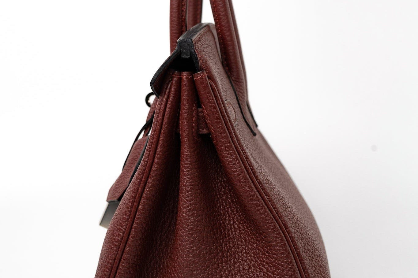 Hermes Handbag Red Hermès Birkin 25 Rouge Hermès Veau Togo Leather Palladium Plated Year 2020 Y - Redeluxe