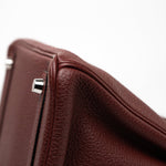 Hermes Handbag Red Hermès Birkin 25 Rouge Hermès Veau Togo Leather Palladium Plated Year 2020 Y - Redeluxe