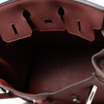 Hermes Handbag Red Hermès Birkin 25 Rouge Hermès Veau Togo Leather Palladium Plated Year 2020 Y - Redeluxe