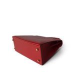 Hermes Handbag Red / Kelly Kelly Sellier 25 Rouge Casaque Epsom Gold Plated A Stamp - Redeluxe