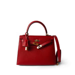 Hermes Handbag Red / Kelly Kelly Sellier 25 Rouge Casaque Epsom Gold Plated A Stamp - Redeluxe